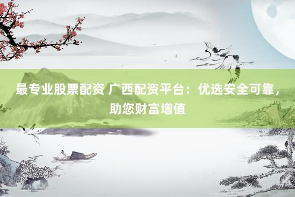 最专业股票配资 广西配资平台：优选安全可靠，助您财富增值
