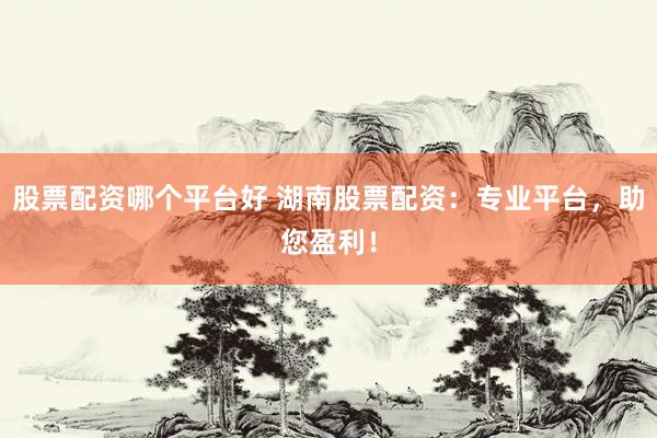 股票配资哪个平台好 湖南股票配资：专业平台，助您盈利！