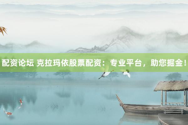 配资论坛 克拉玛依股票配资：专业平台，助您掘金！