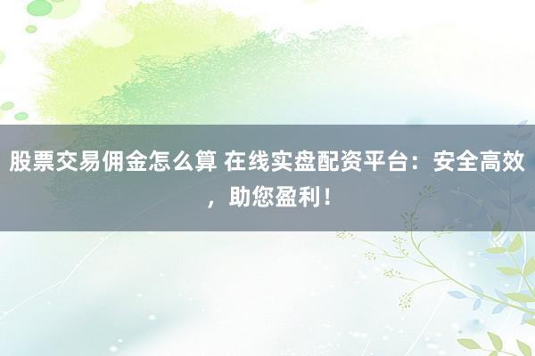 股票交易佣金怎么算 在线实盘配资平台：安全高效，助您盈利！