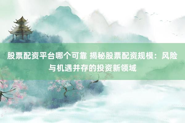 股票配资平台哪个可靠 揭秘股票配资规模：风险与机遇并存的投资新领域