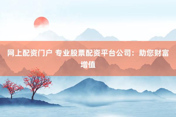 网上配资门户 专业股票配资平台公司:助您财富增值