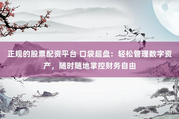 正规的股票配资平台 口袋超盘:轻松管理数字资产,随时随地掌控财务自由