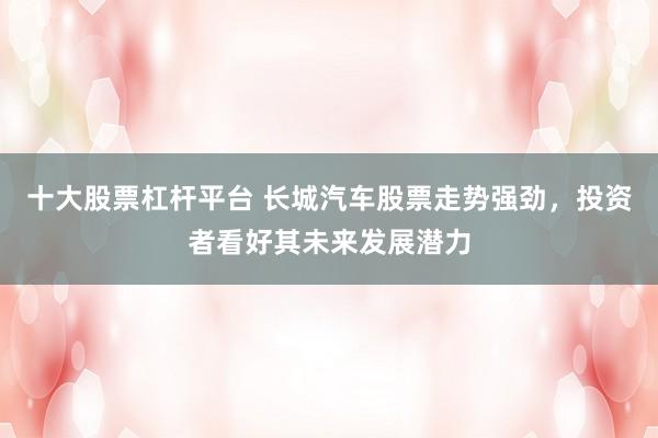 十大股票杠杆平台 长城汽车股票走势强劲，投资者看好其未来发展潜力